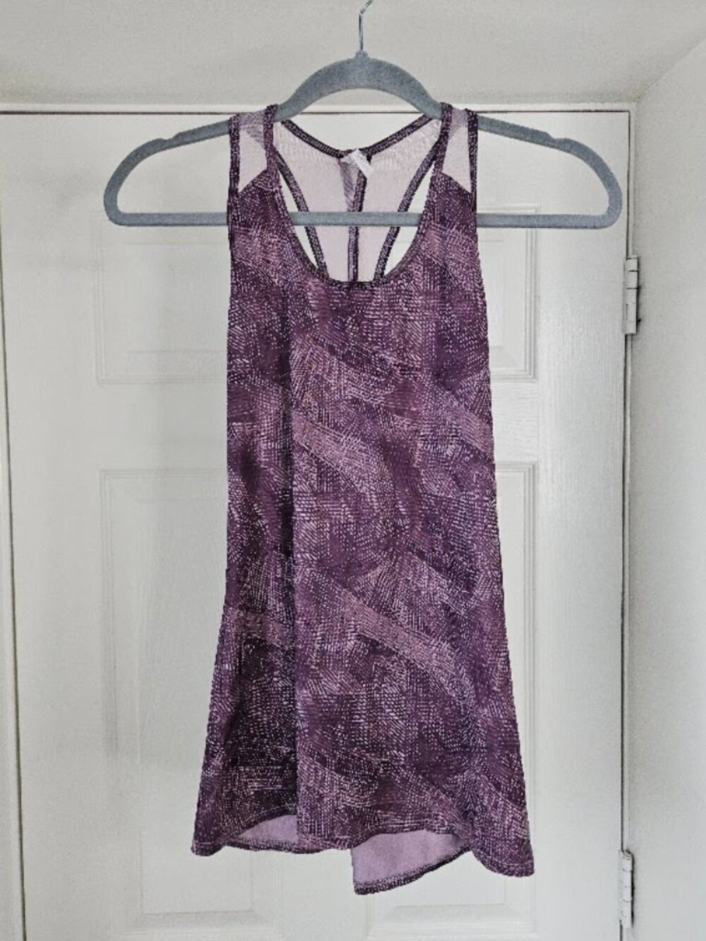 Reebok purple mesh tank top racerback razorback gym workout athletic XA Gorpcore